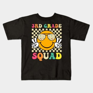 Third Grade Retro Smile Face 3rd Grade Back To School Kids T-Shirt
